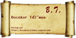 Bocskor Tímea névjegykártya